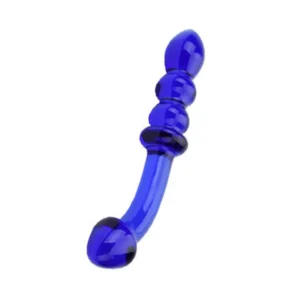 RIBBED G-SPOT GLASS DILDO